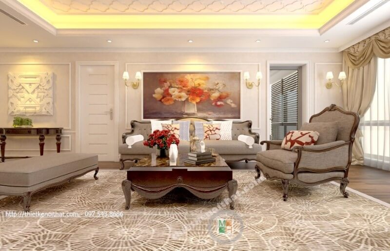 Trang trí phòng khách chung cư đẹp với chất liệu gỗ tự nhiên cao cấp Mẫu nội thất chung cư đẹp