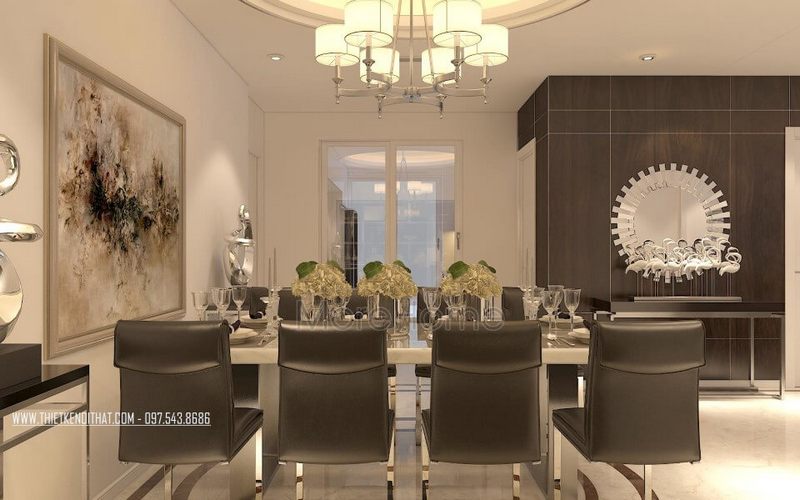 Thiết kế và thi công nội thất trọn gói chung cư cao cấp tân cổ điển