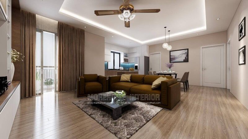 Bộ sofa thiết kế hiện đại với màu xanh mới mẻ ấn tượng