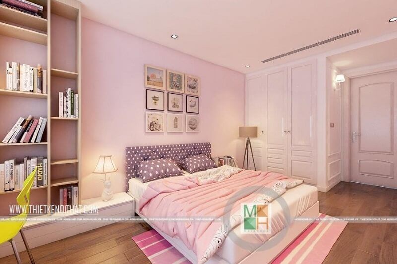Mẫu giường ngủ bọc nệm đầu giường đẹp sử dụng gỗ công nghiệp cao cấp đươc ưa chuộng cho phòng ngủ chung cư.