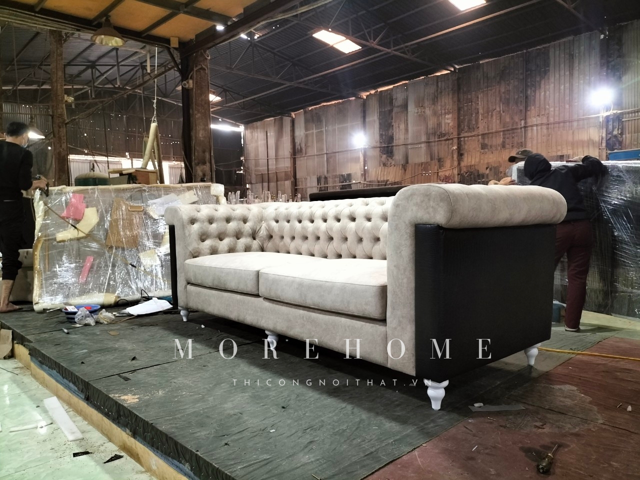Sofa văng chữ I cho cảm giác nhỏ gọn, âm áp.